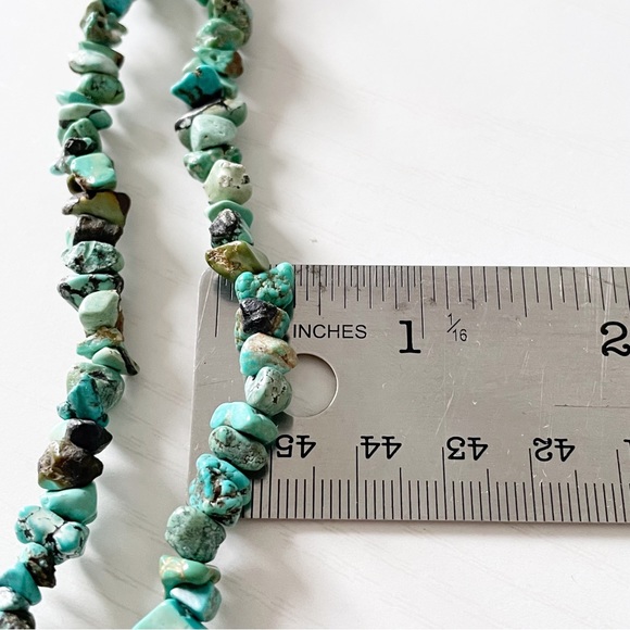 Genuine natural turquoise chip nugget strand necklace - Picture 7 of 7